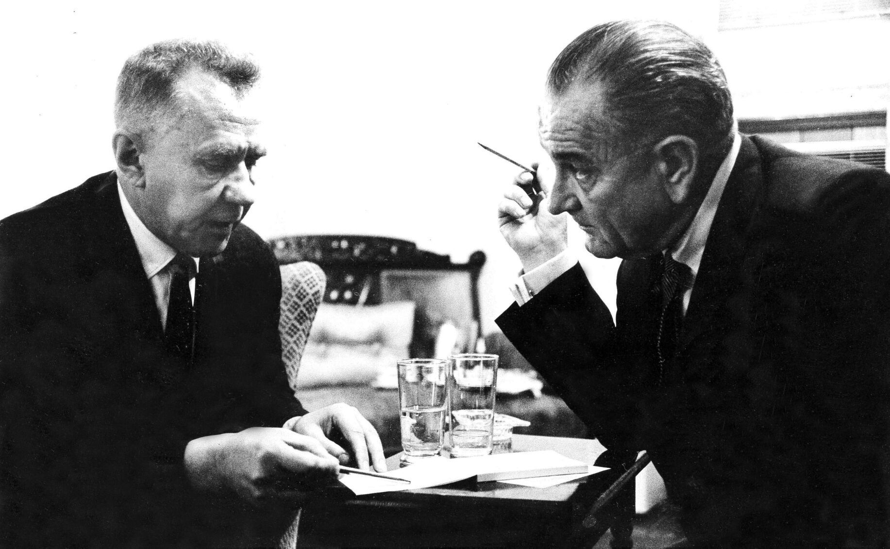 1967: Lyndon B. Johnson and Alexei Kosygin